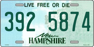 NH license plate 3925874