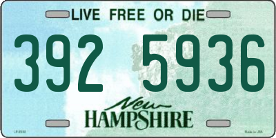 NH license plate 3925936