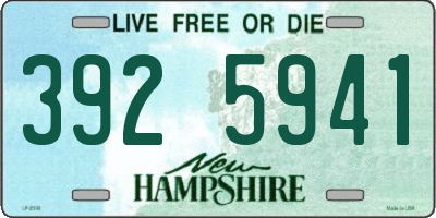 NH license plate 3925941
