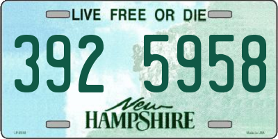 NH license plate 3925958