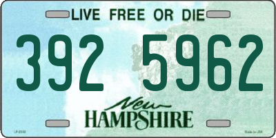 NH license plate 3925962