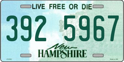 NH license plate 3925967