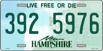 NH license plate 3925976
