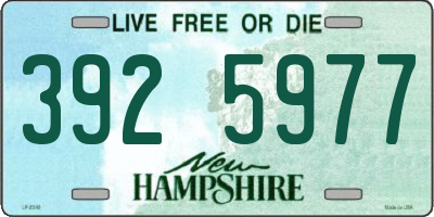 NH license plate 3925977