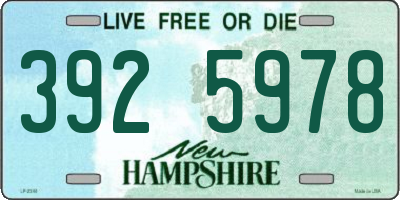 NH license plate 3925978