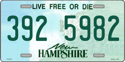 NH license plate 3925982