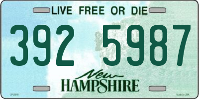 NH license plate 3925987