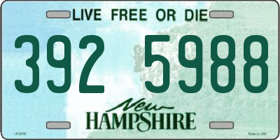 NH license plate 3925988