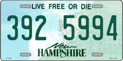 NH license plate 3925994