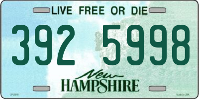 NH license plate 3925998