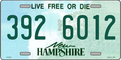 NH license plate 3926012