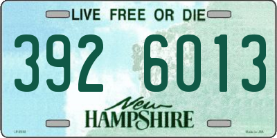 NH license plate 3926013