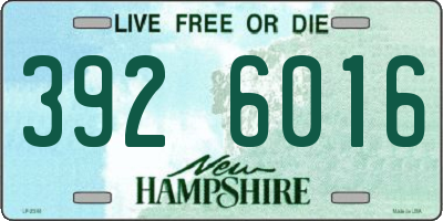 NH license plate 3926016