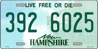 NH license plate 3926025