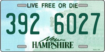 NH license plate 3926027