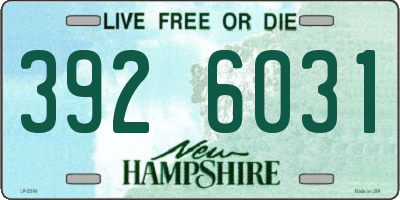 NH license plate 3926031