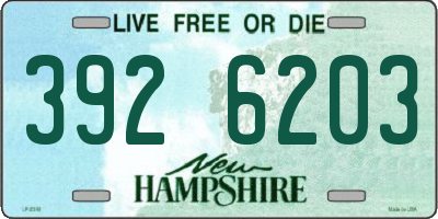 NH license plate 3926203