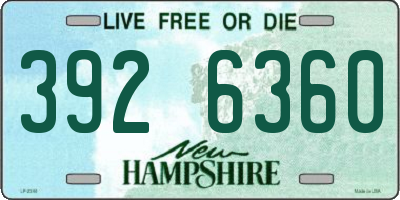 NH license plate 3926360