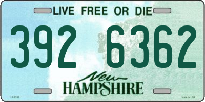NH license plate 3926362