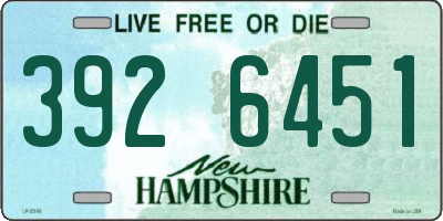 NH license plate 3926451