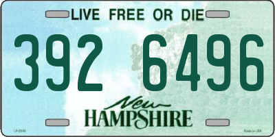 NH license plate 3926496