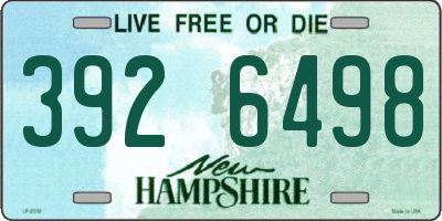 NH license plate 3926498