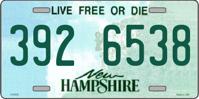 NH license plate 3926538