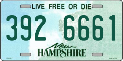 NH license plate 3926661