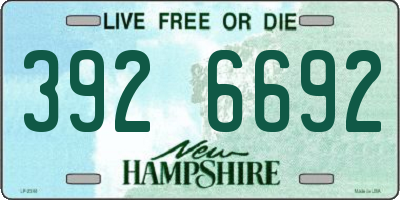 NH license plate 3926692
