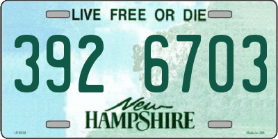 NH license plate 3926703