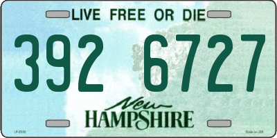 NH license plate 3926727