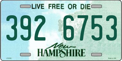 NH license plate 3926753