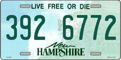 NH license plate 3926772
