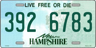 NH license plate 3926783