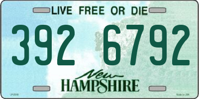 NH license plate 3926792