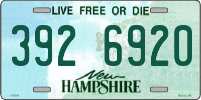 NH license plate 3926920