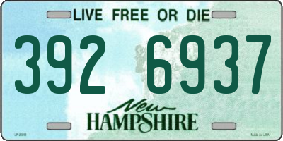 NH license plate 3926937