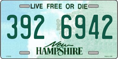 NH license plate 3926942
