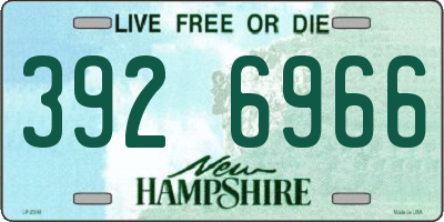 NH license plate 3926966