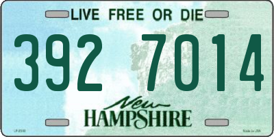 NH license plate 3927014