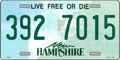 NH license plate 3927015
