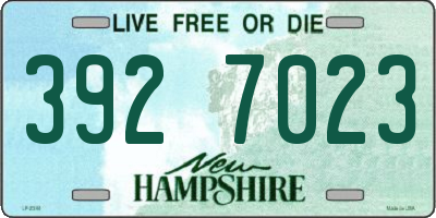 NH license plate 3927023