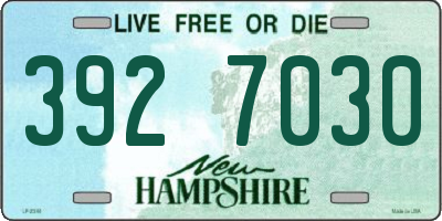 NH license plate 3927030