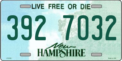 NH license plate 3927032