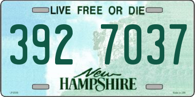 NH license plate 3927037