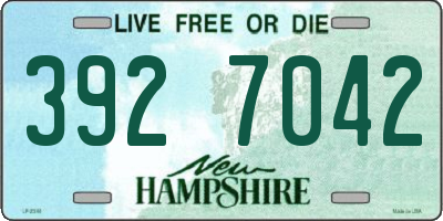 NH license plate 3927042