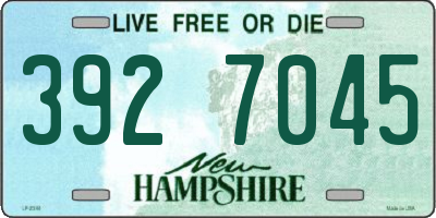 NH license plate 3927045