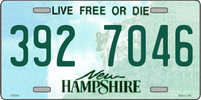 NH license plate 3927046