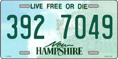NH license plate 3927049