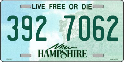 NH license plate 3927062